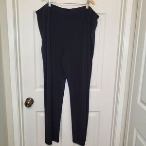 JM Collection Black Pullover Wide Leg Dress Pants Size 3X NWT